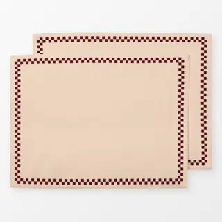 Tischset Tischset Karos creme beere