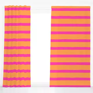 Dekovorhang Streifen orange pink