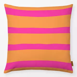 Kissen Streifen orange pink