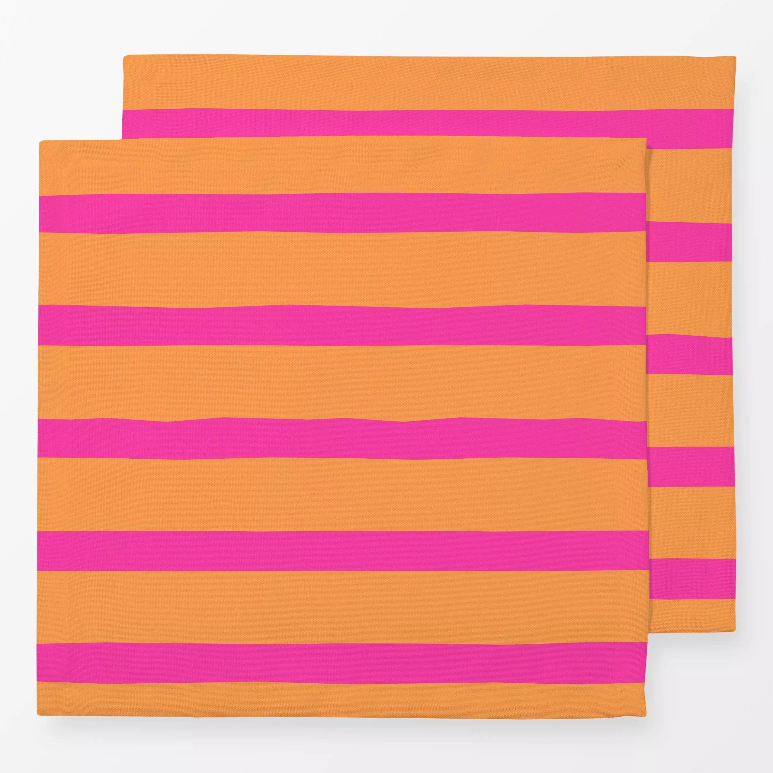 Servietten Streifen orange pink - Sommer, Symbole & Muster - von „Carolin Vonhoff"; Muster, Streifen, Orange, Sommer, pink, ...