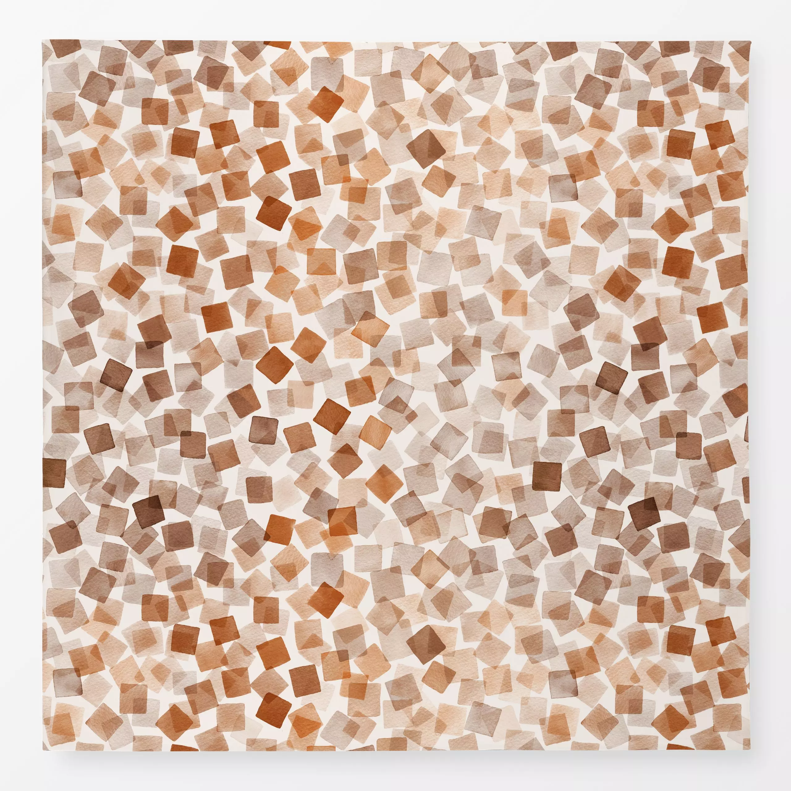 Tischdecke Watercolor Plaids Terrakotta - Herbst, Symbole & Muster - von „Ninola Design "; Aquarell, minimal, Geometrisch, C...