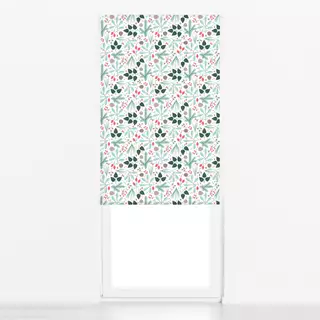 Raffrollo Botanical winter on white