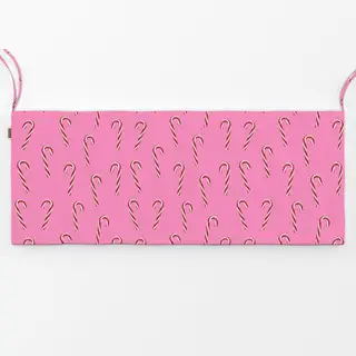 Bankauflage Candy Canes Muster Pink