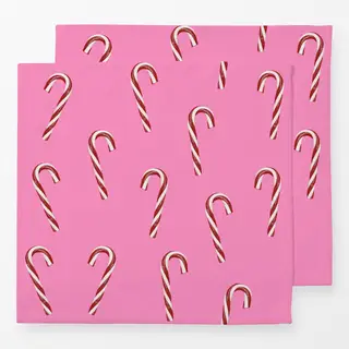 Servietten Candy Canes Muster Pink