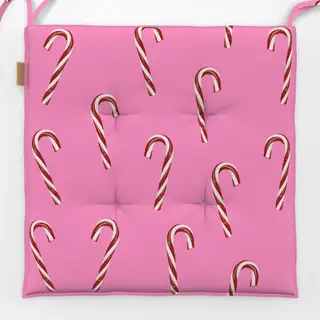 Sitzkissen Candy Canes Muster Pink