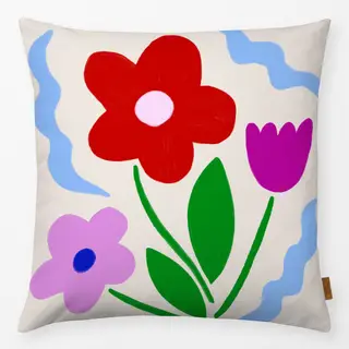 Kissen Blumen und Formen