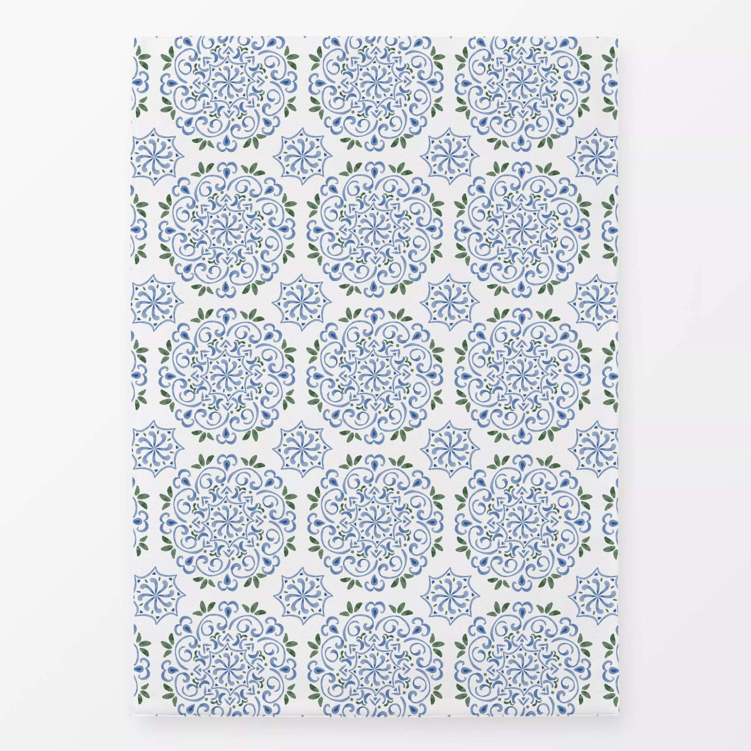 Geschirrtücher Mediterrane Fliesen - Sommer, Symbole & Muster - von „Perunoto"; mediterran, mandala, handgemalt, kachel, Kac...