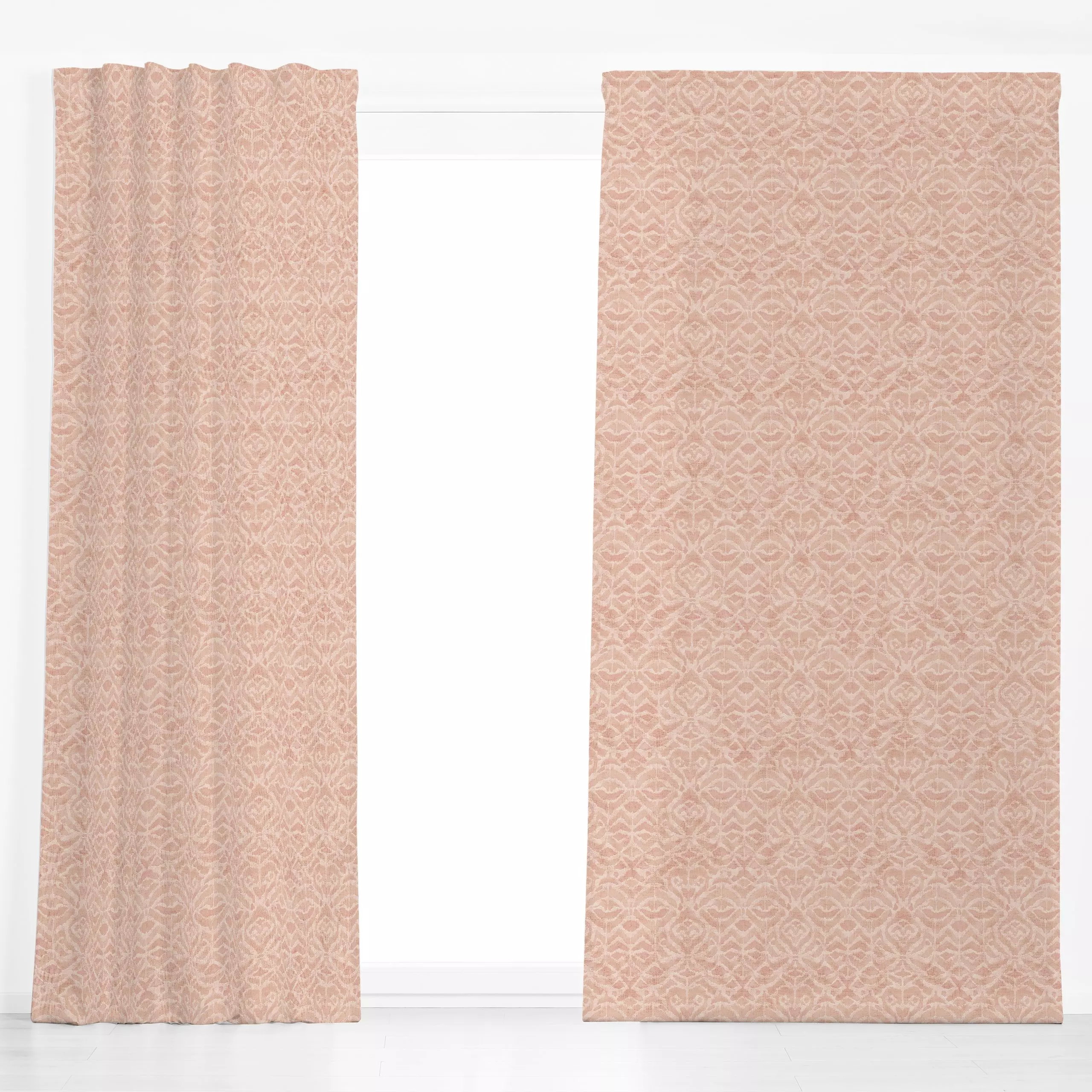 Dekovorhang Boho exotic ikat terracotta - Sommer, Symbole & Muster - von „Bloomery Decor"; boho, Muster, Geometrisch, terrac...