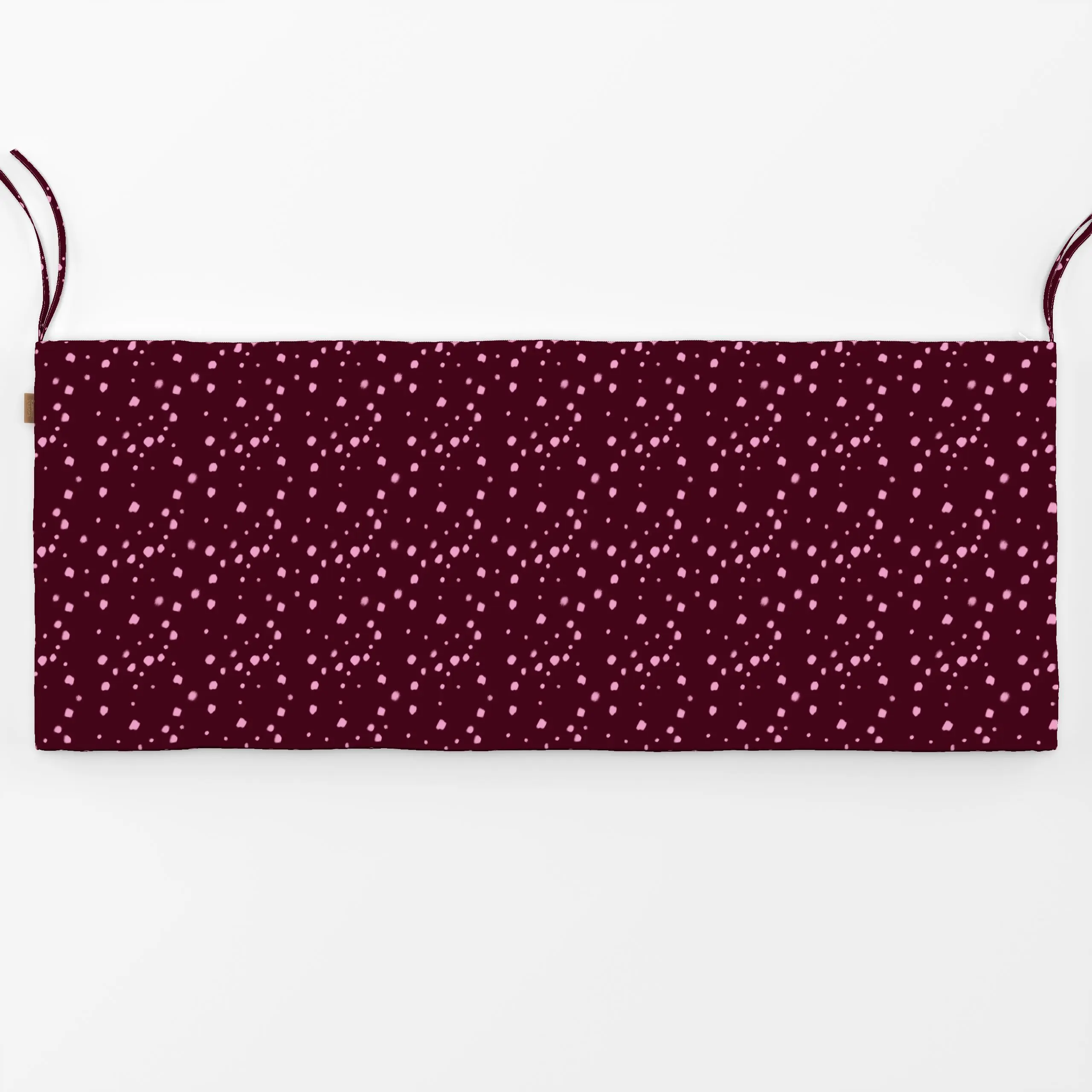 Bankauflage Fleckenmuster Burgundy - Symbole & Muster - von „Sophie Augustin Illustration"; Muster, Punkte, Terrazzo, Dots, ...