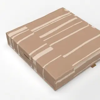 Bodenkissen Organic Stripes brown