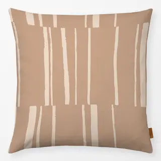 Kissen Organic Stripes brown