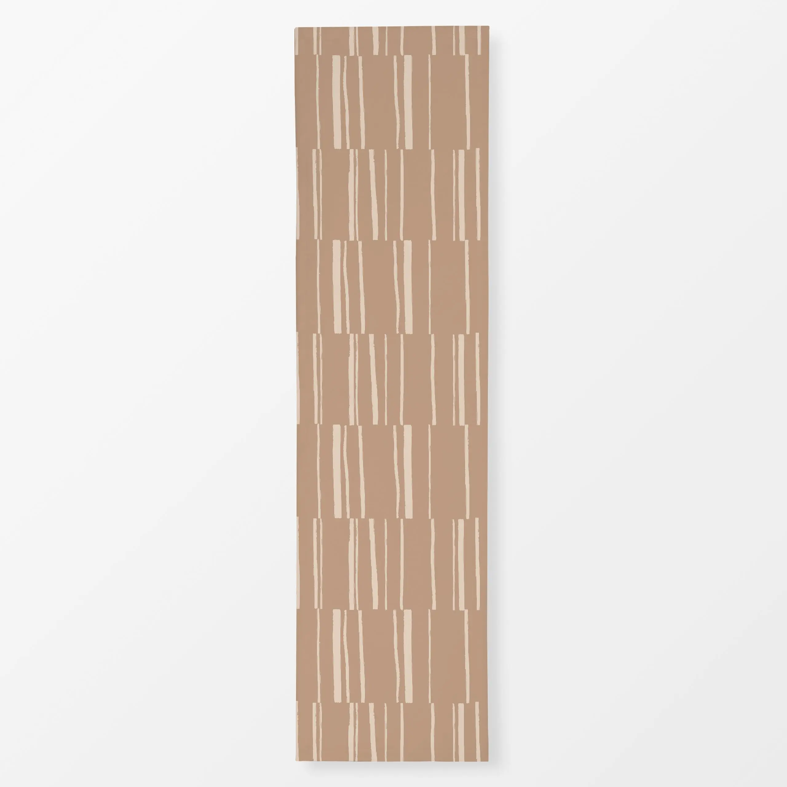 Tischläufer Organic Stripes brown - Symbole & Muster - von „Barlena"; Streifen, Home, Cozy, trend, organisch, stripes, herbs...