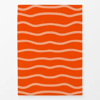 Geschirrtücher Coastal summer wellen rot