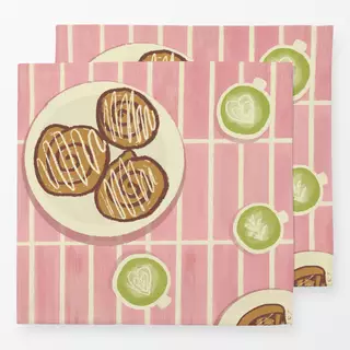 Servietten Matcha & Zimtschnecken