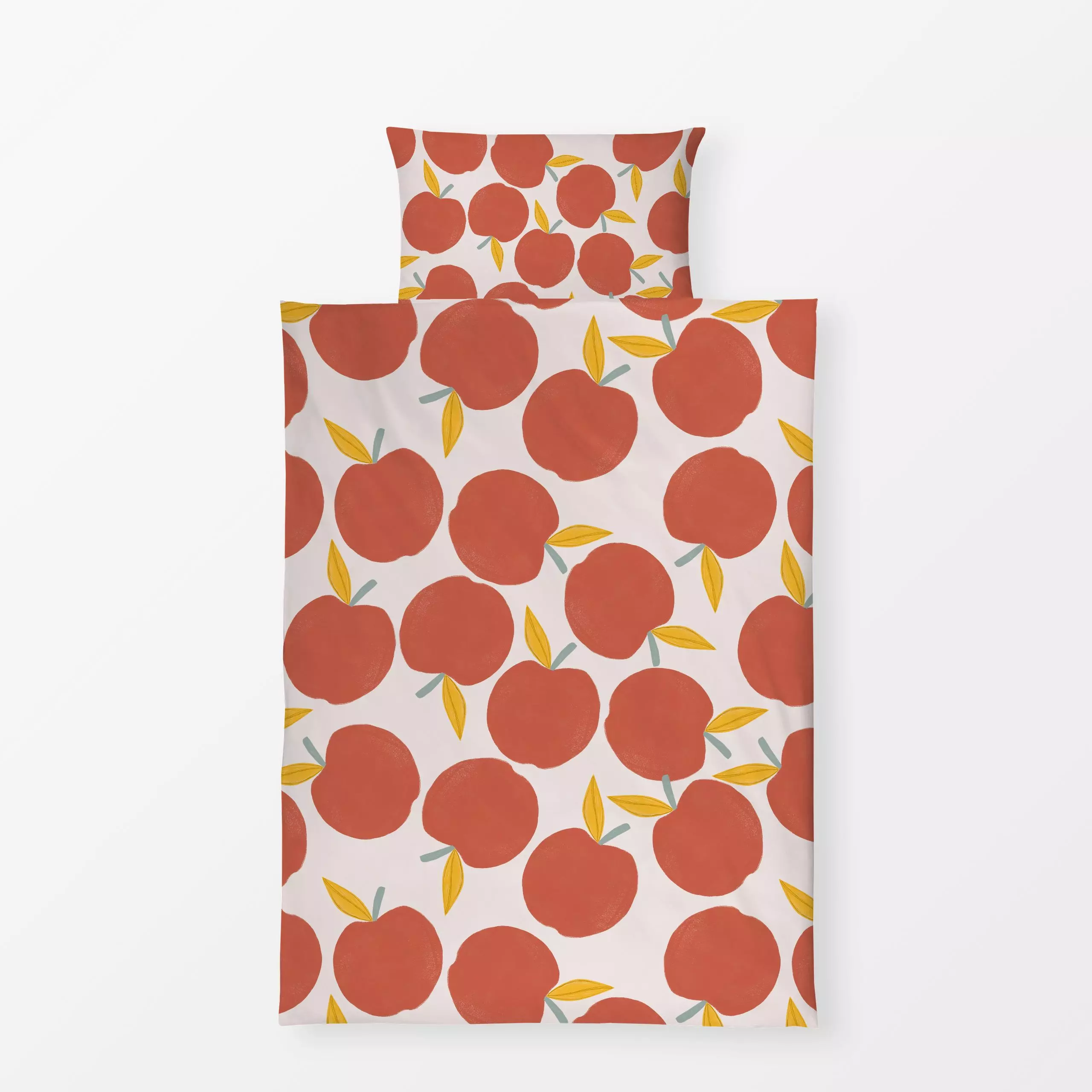 Bettwäsche Rote Äpfel - Küche, Essen & Trinken - von „Menina Lisboa "; Frucht, Obst, Muster, Apfel, modern, Scandinavian, ro...