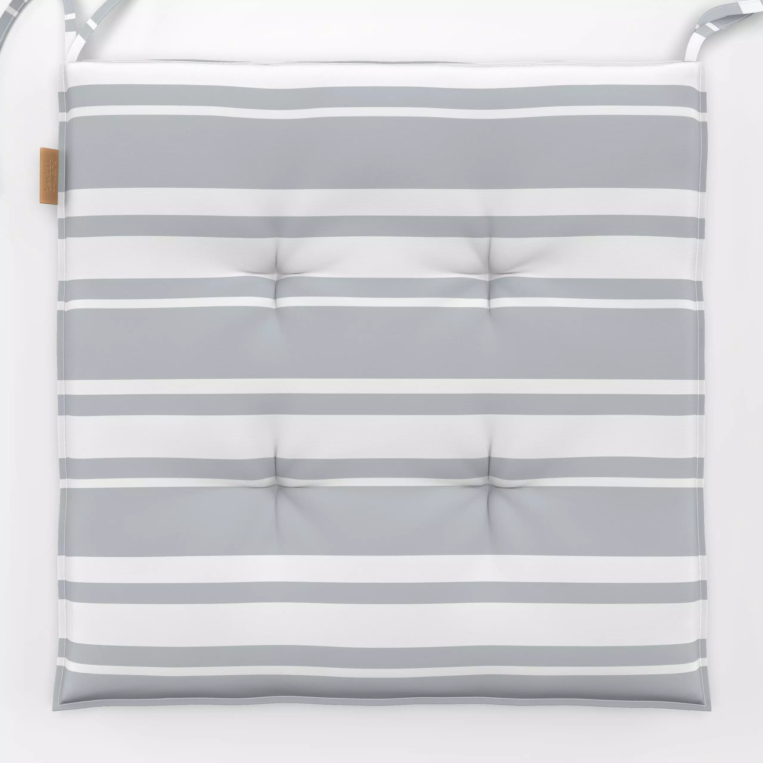 Sitzkissen Blau-Grau Streifen - Sommer, Symbole & Muster - von „Sara Maria"; Blaugrau, grau, Streifen, blau, Scandinavian, N...