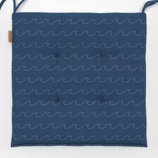 Sitzkissen Wavy Lines dark blue