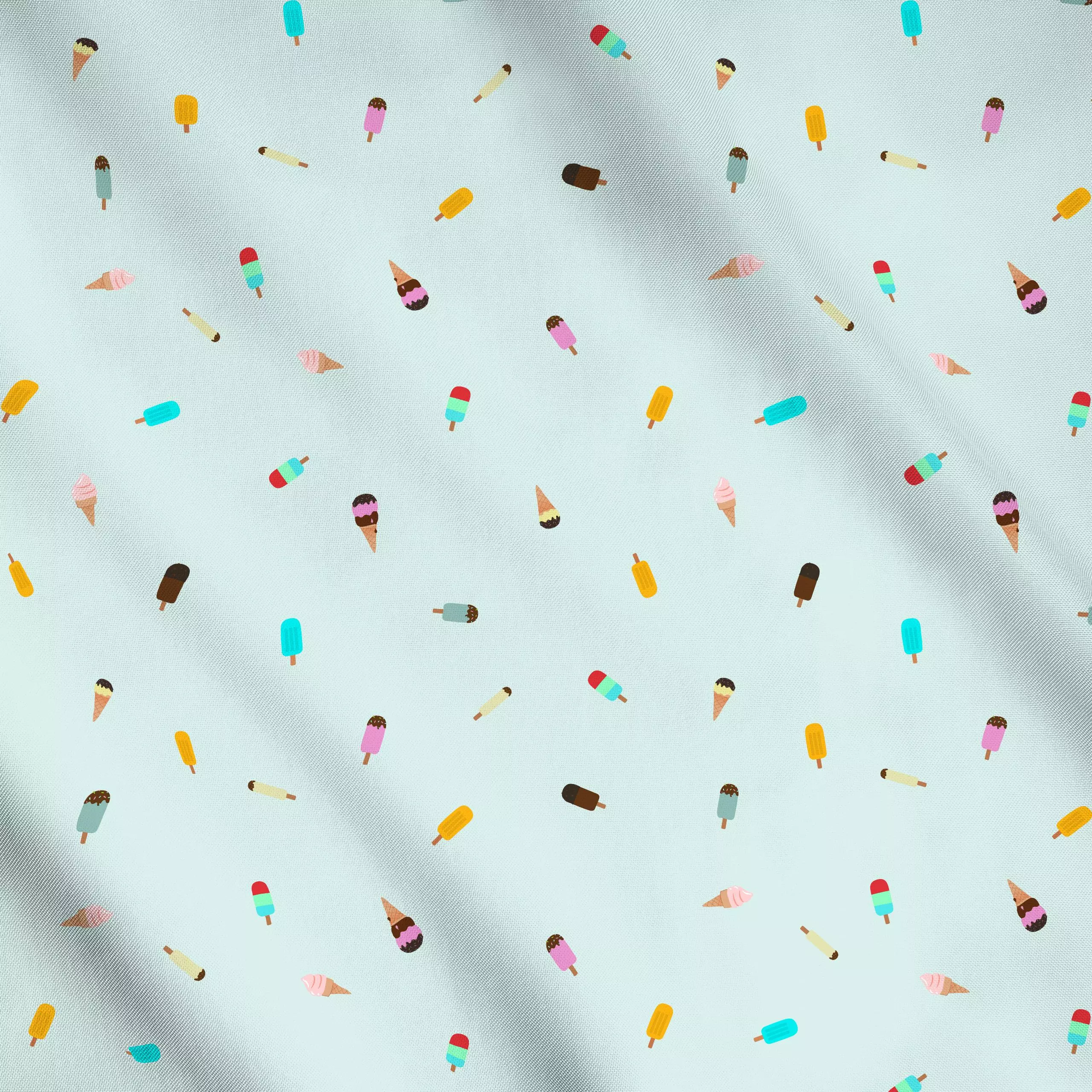 Meterware Ice Ice baby! (mint) - Kinderzimmer & Motive für Kinder, Sommer, Küche, Essen & Trinken - von „Heyduda"; Kinder, G...