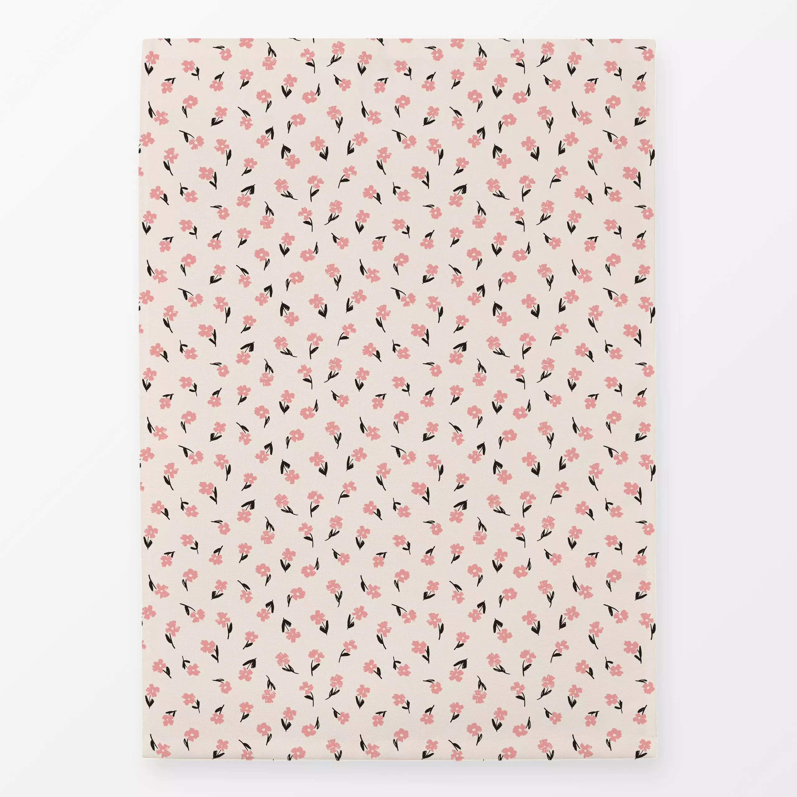 Geschirrtücher Christine beige coral - Blumen & Florales - von „Kathrin Woo"; kleingemustert, Hygge, verspielt, landhaus, Bl...