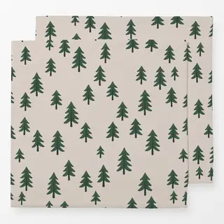 Servietten Bäume offwhite