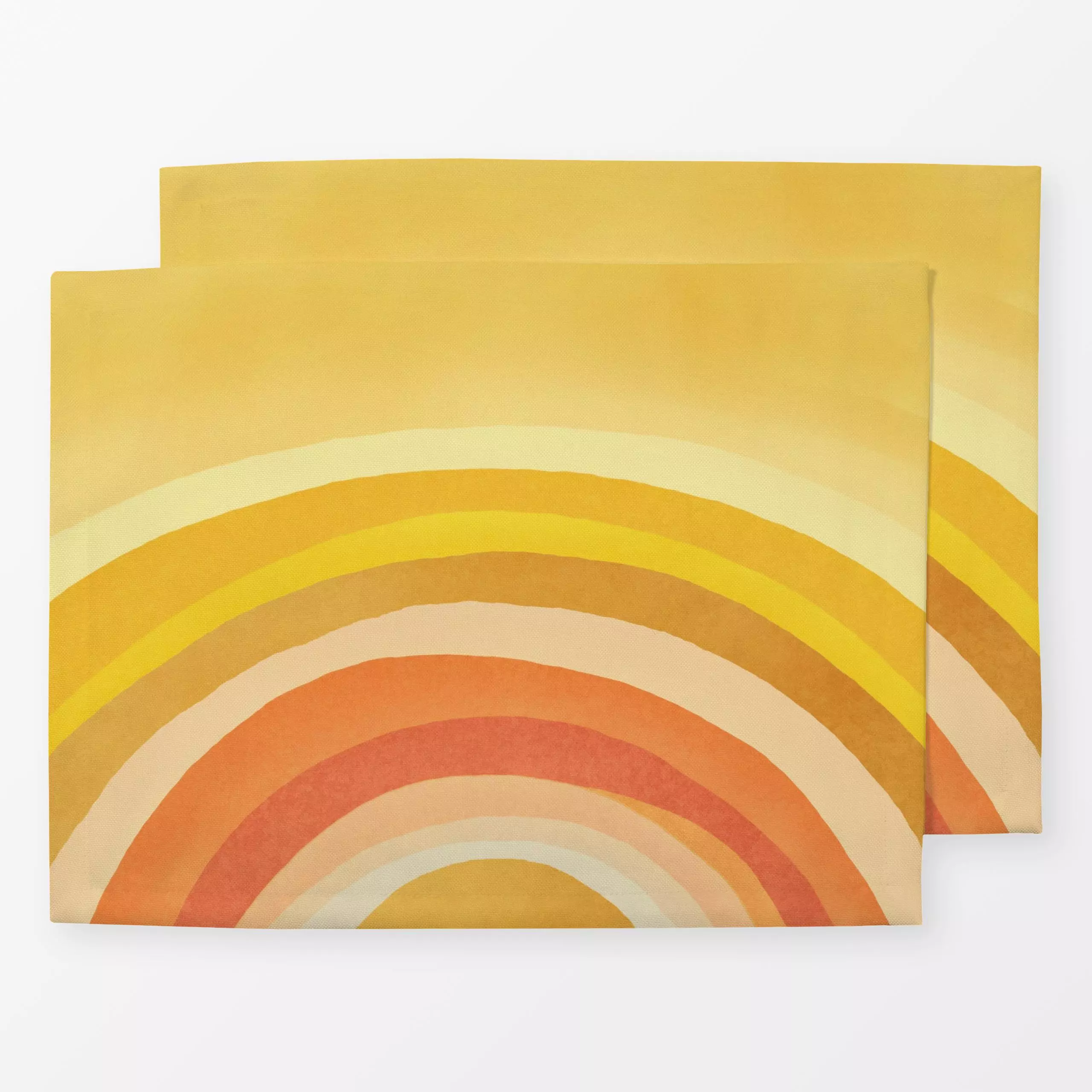 Tischset Happy Rainbow Yellow Orange, fürs Kinderzimmer, von Andrea Haase