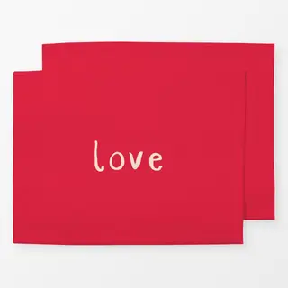 Tischset Love Love rot