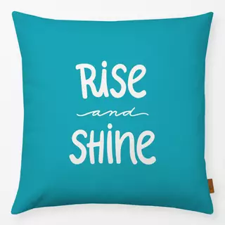 Kissen Rise And Shine türkis
