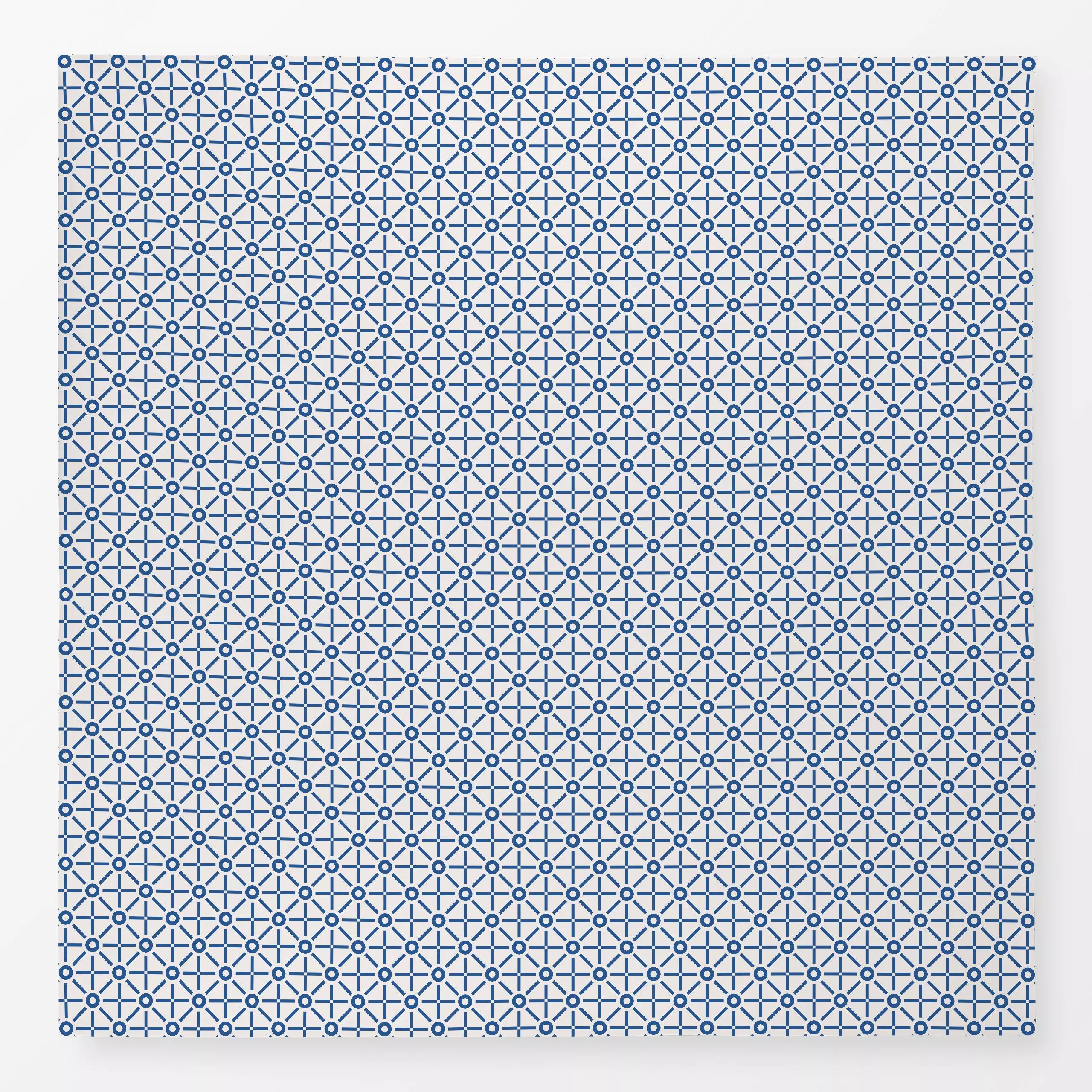 Tischdecke Geo Sonne blau beige - Natur & Landschaft, Sommer, Symbole & Muster - von „Kathrin Woo“; abstrakt, Geometrisch, M...