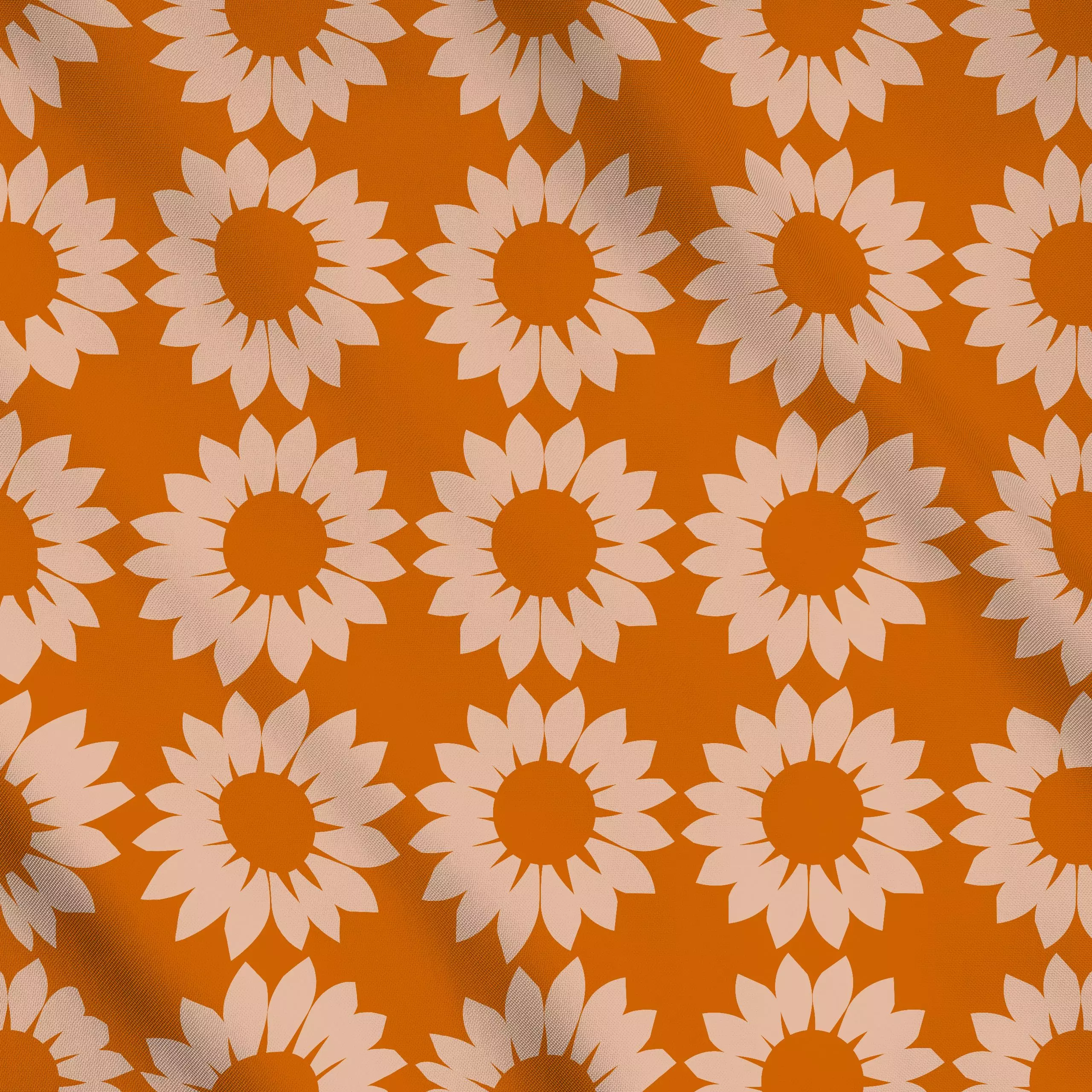 Meterware Sonnenblumen Orange Beige - Blumen & Florales, Herbst - von „Alisa Knöß"; sonnenblumen, Herbstdeko, herbstlich, ou...