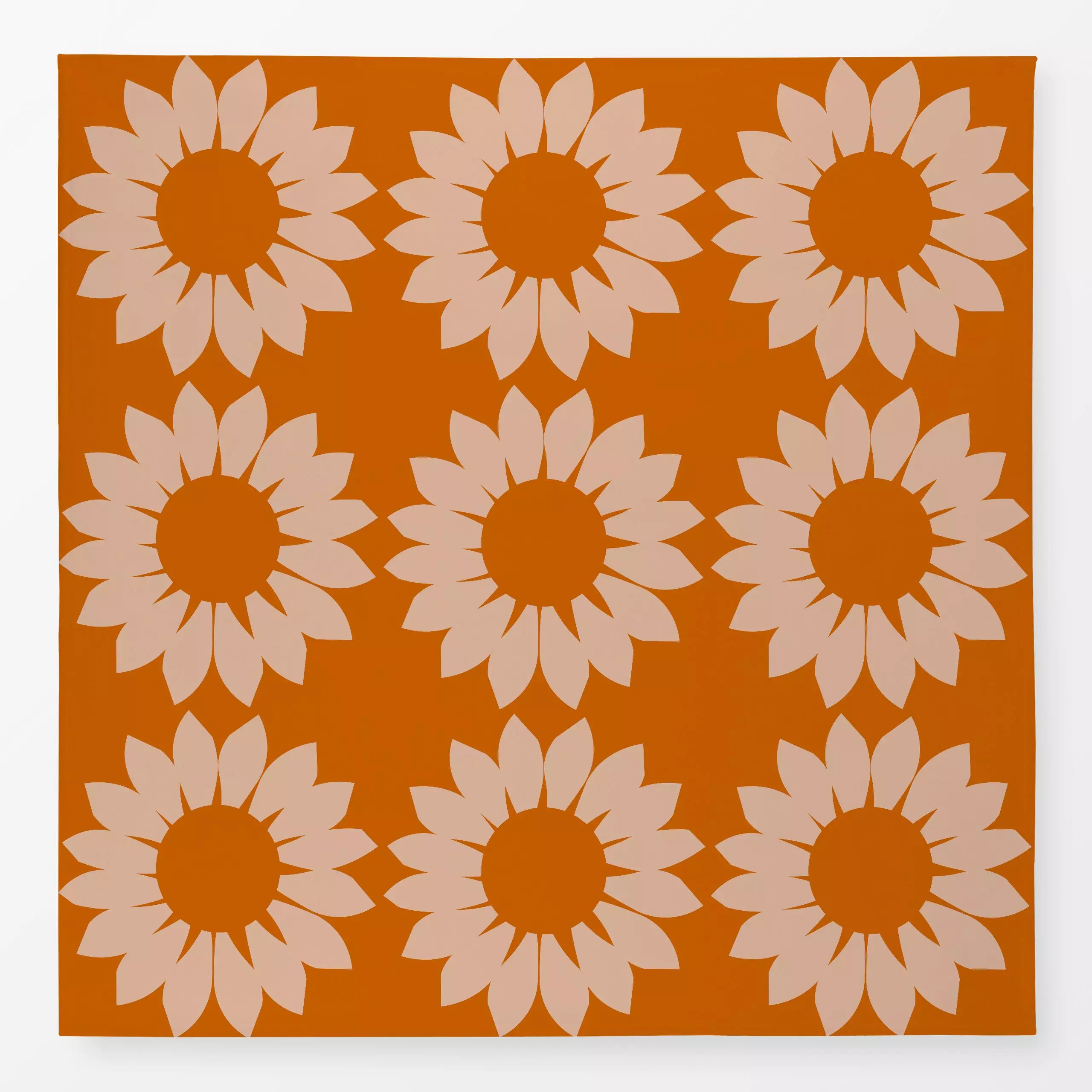 Tischdecke Sonnenblumen Orange Beige - Blumen & Florales, Herbst - von „Alisa Knöß"; sonnenblumen, Herbstdeko, herbstlich, o...