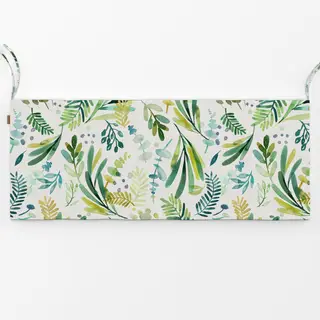 Bankauflage Toskana Blätter Salbei Grün