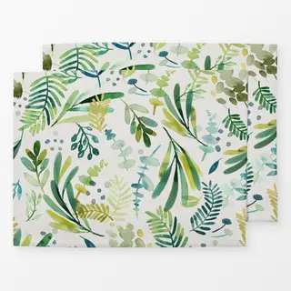 Tischset Toskana Blätter Salbei Grün