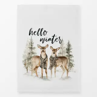 Geschirrtücher Hello Winter Rehe