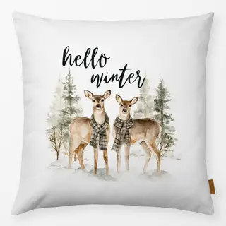 Kissen Hello Winter Rehe