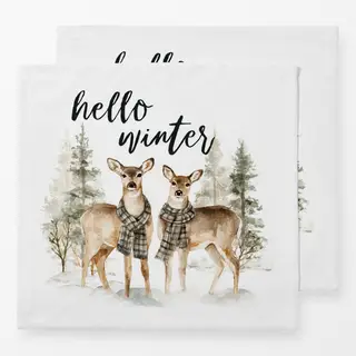 Servietten Hello Winter Rehe