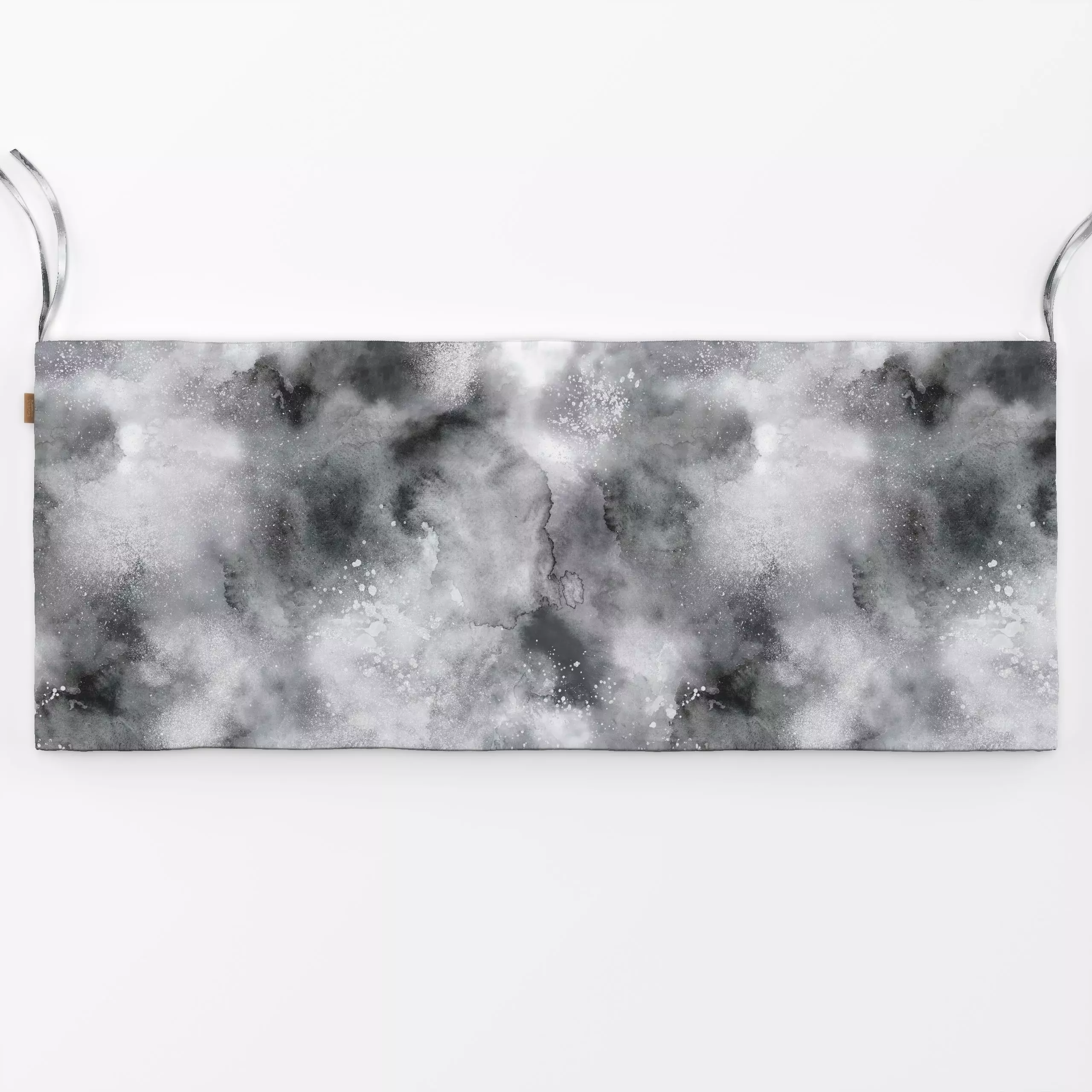 Bankauflage Marble Smoky Watercolor Gray - Sport, Winter, Symbole & Muster - von „Ninola Design "; Aquarell, grau, Abstrakt,...