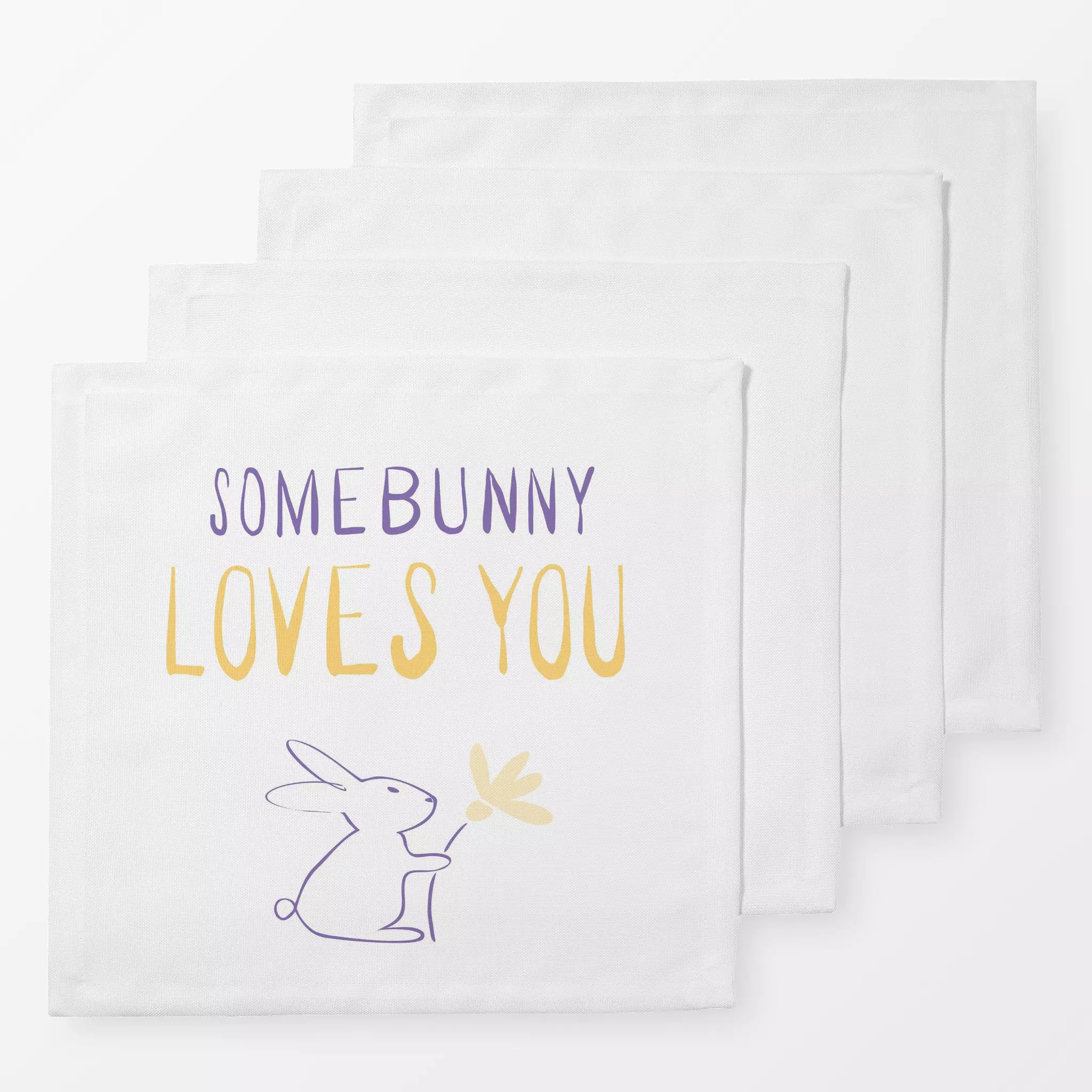 Servietten Frohe Ostern Hase mit Blume Frohe Ostern Hase mit Blume