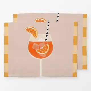 Tischset Cocktail gelb orange