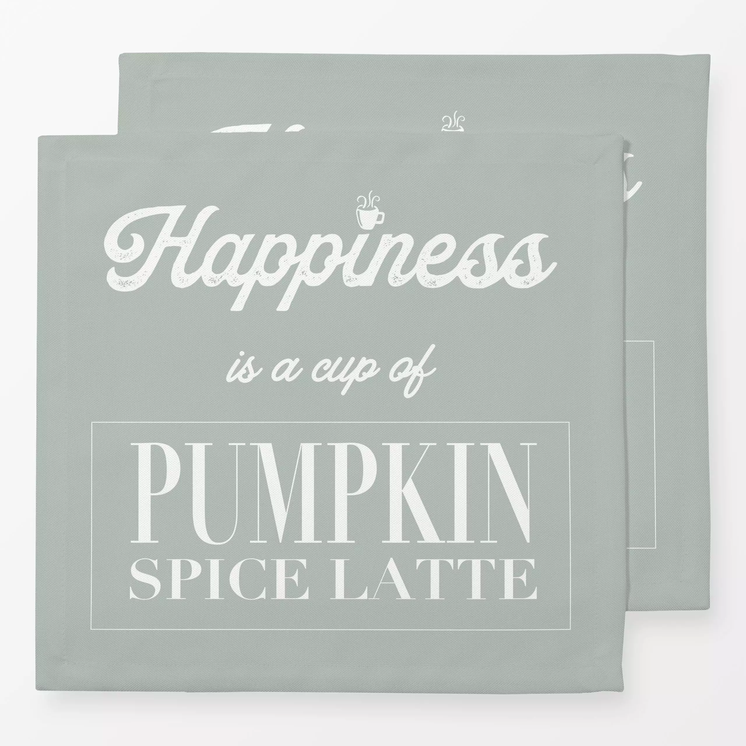 Servietten Pumpkin Spice Happy Quote - Herbst, Sprüche & Schriftzüge - von „Monika Strigel"; boho, Lustig, Herbst, spruch, S...