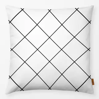 Kissen Karos schwarz weiß
