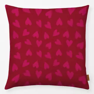 Kissen Sketchy Heart Allover Pink