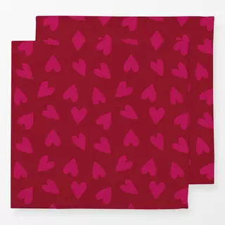 Servietten Sketchy Heart Allover Pink