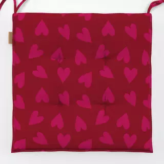 Sitzkissen Sketchy Heart Allover Pink