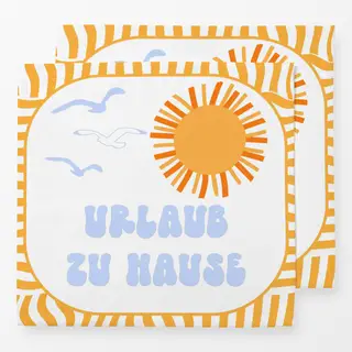 Servietten Urlaub zu Hause