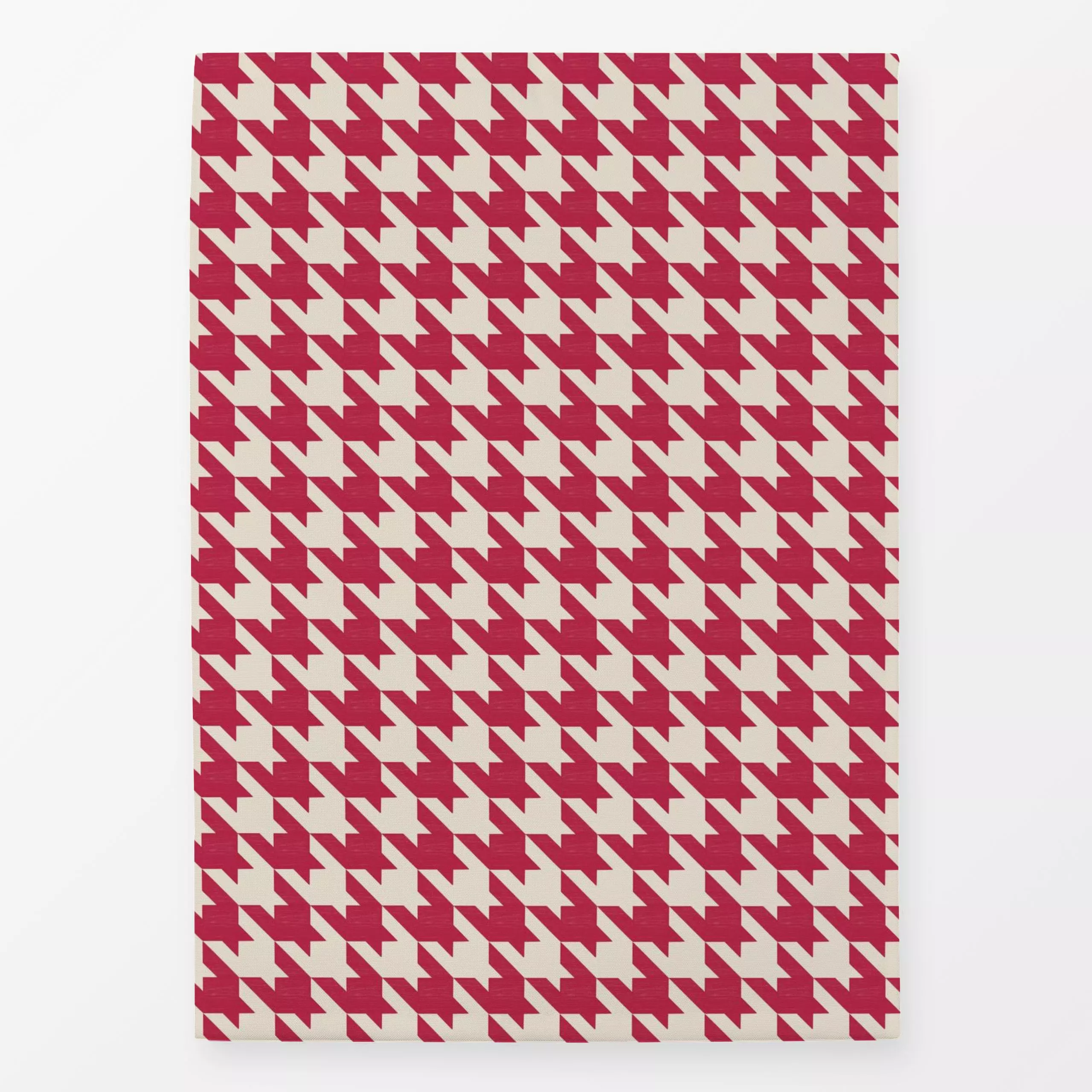 Geschirrtücher Viva Magenta Hahnentritt - Symbole & Muster, Retro & Vintage - von „Eda Şahin"; Retro, Geometrisch, grafisch,...