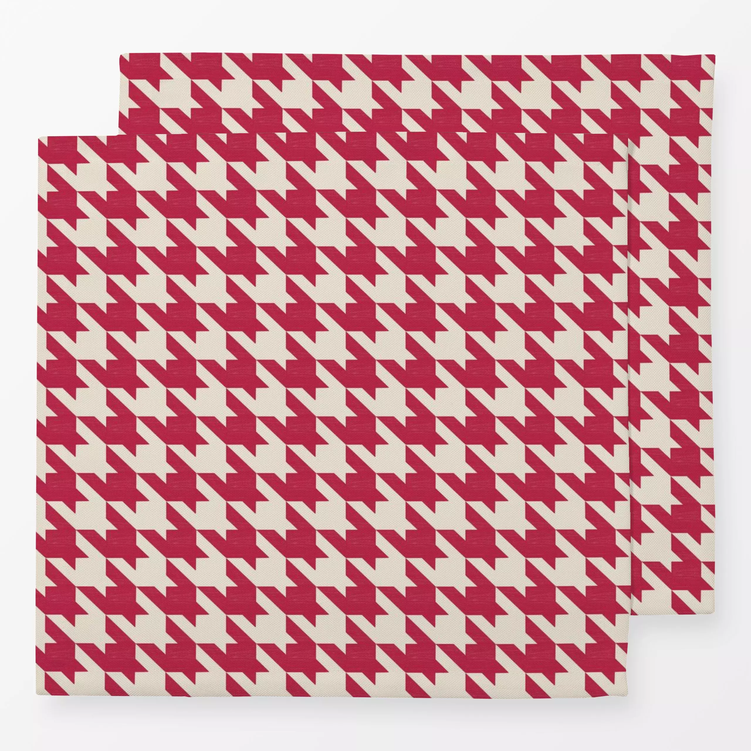 Servietten Viva Magenta Hahnentritt - Symbole & Muster, Retro & Vintage - von „Eda Şahin"; Retro, Geometrisch, grafisch, col...