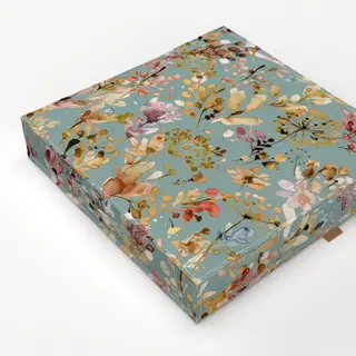 Bodenkissen Wild Grasses Boho Gold Teal