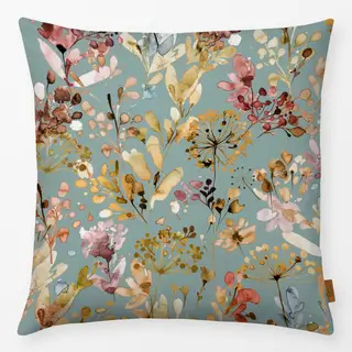 Kissen Wild Grasses Boho Gold Teal