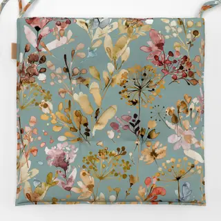 Sitzkissen Wild Grasses Boho Gold Teal