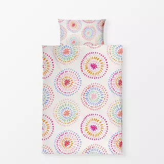 Bettwäsche Ethno Kreise Allover bunt